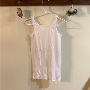 Girls Plain White Tank Top